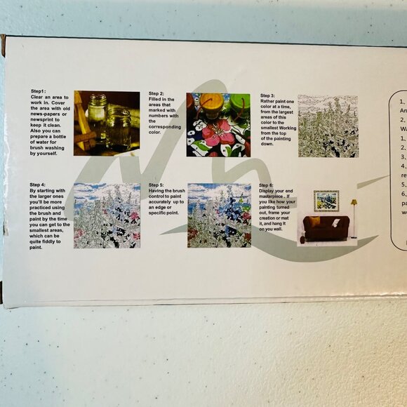 Paint By Numbers Kit Christmas Fireplace Scene 16x20 Inch Frameless DIY Painting - Picture 8 of 10